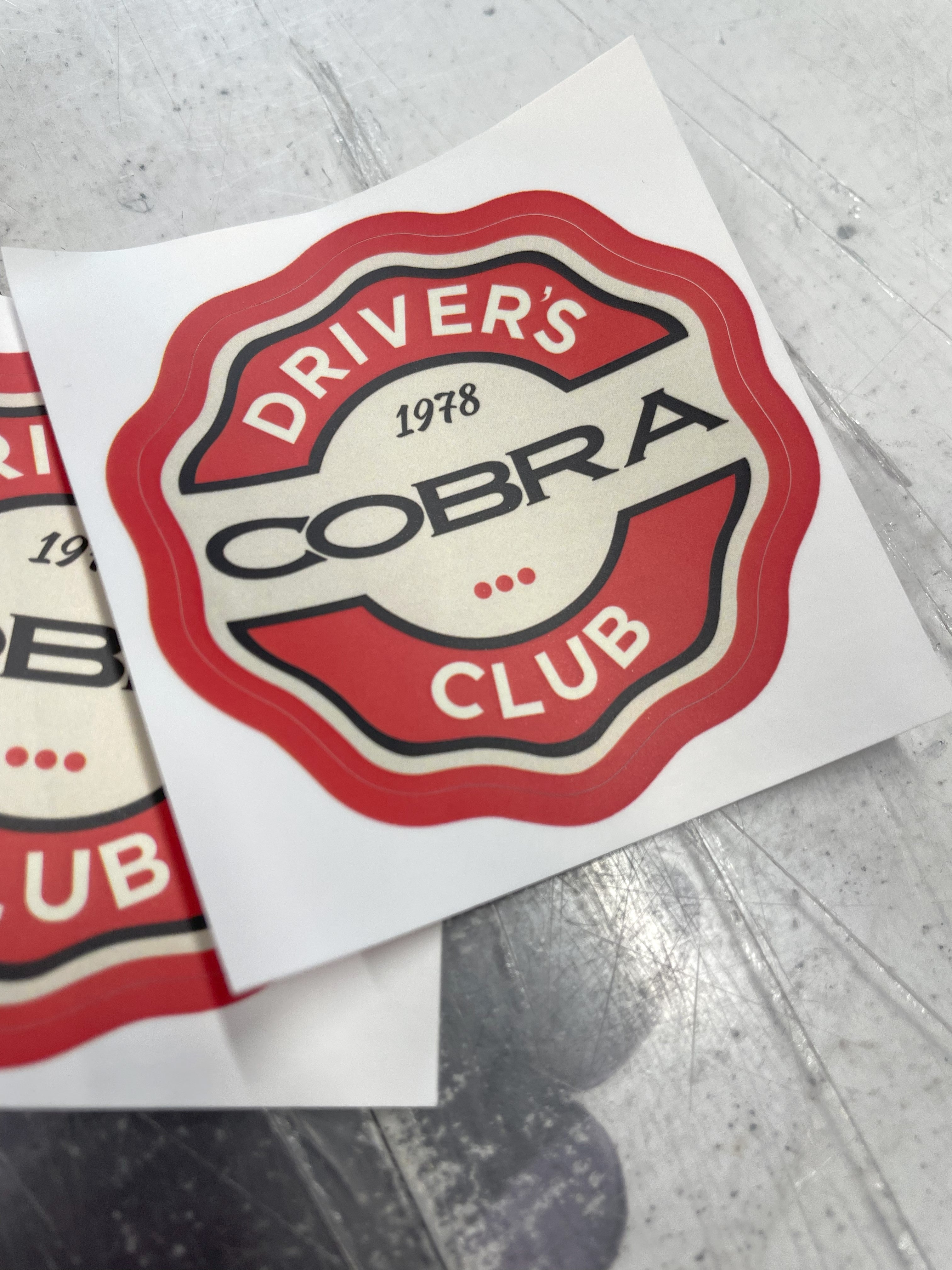 Cobra Driver's Club Sticker